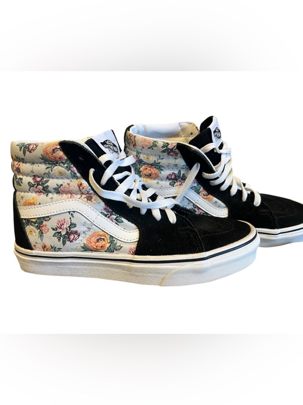 Vans Sk8-Hi Unisex Adult Sneaker Garden Floral Gently USED Mens 6.0 Woman’s 7.5